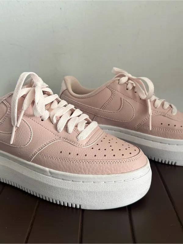 Nike Pink Court Vision Alta Platform Sneakers for Women - Image 2