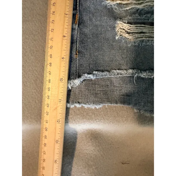 Rag & Bone Jean Shorts Gunner Distressed 30 Blue Raw Hem Cut Off Premium Denim - Image 11
