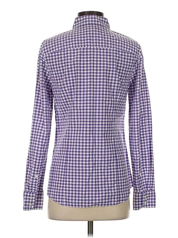 JCREW Women’s Purple Gingham Button-Down Shirt - Image 2