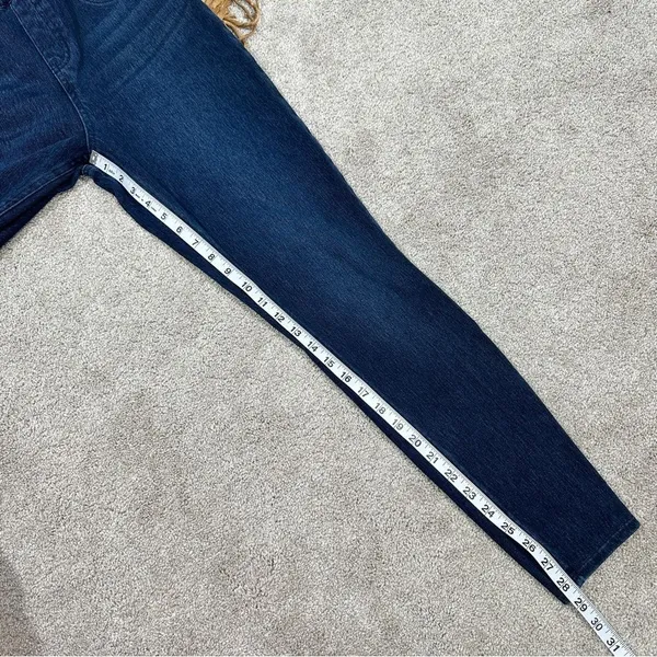 Spanx Ankle Jean-Ish Leggings Jeggings High-Rise Twilight Rinse Blue Size L - Image 16