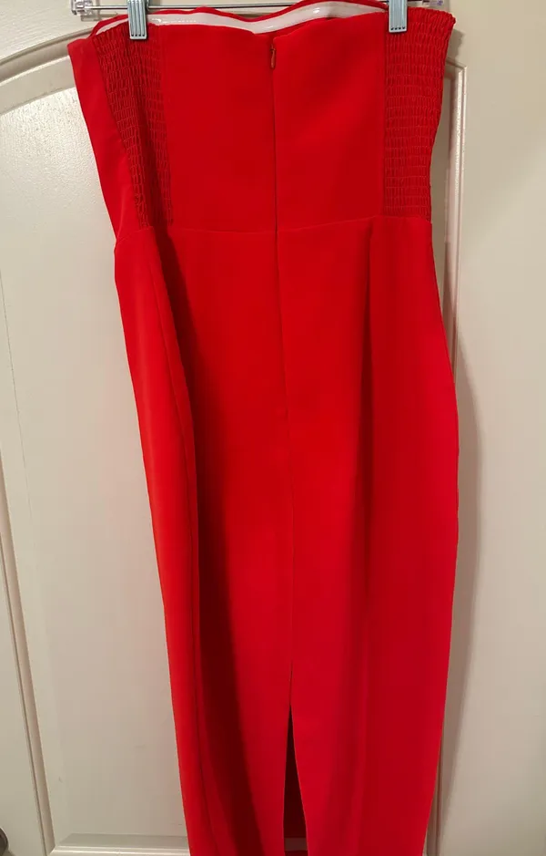 Amanda Uprichard Dress x Revolve Fae Midi Dress In Crimson - Image 3