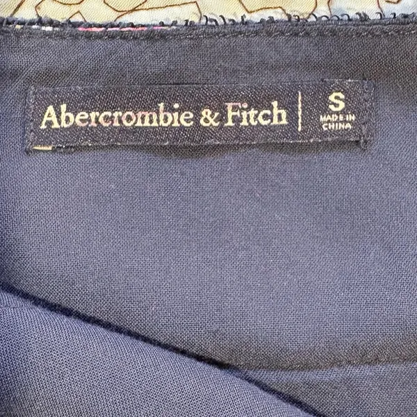 Abercrombie & Fitch Navy Floral Satin Slip Dress Eyelash Lace Sz S💛 - Image 8