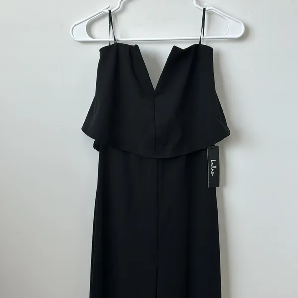Lulu’s Power of Love Black Strapless Jumpsuit Size: M - Image 7