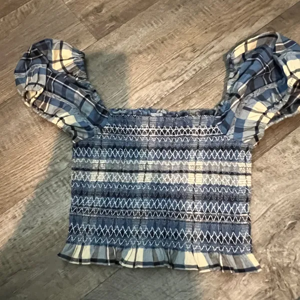 Love Shack Fancy Hersh‎ Plaid Crop Top Size Small - Image 2