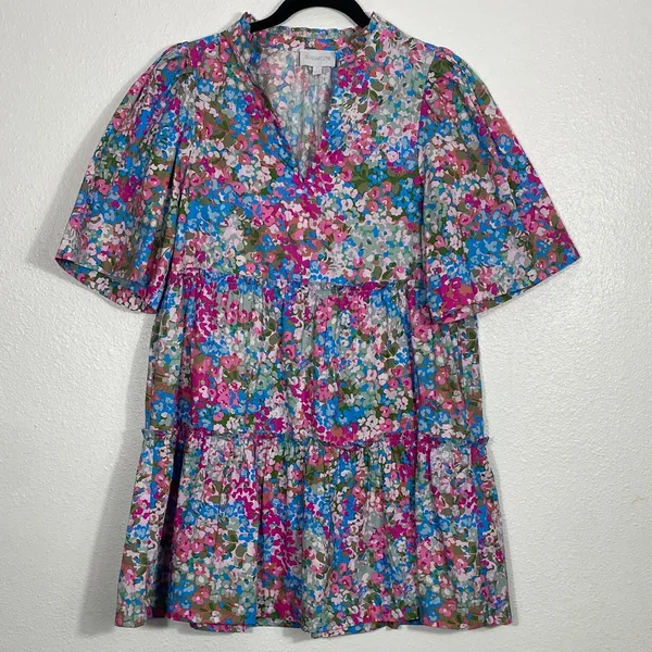 Sugarlips Vibrant Floral Mini Dress Size XS 100% Cotton - Image 4