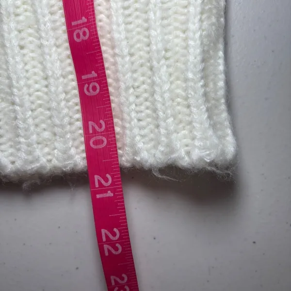 Leche Cream‎ Gold Striped Loose Knit Long Sleeve Sweater L Large Soft Preppy - Image 9