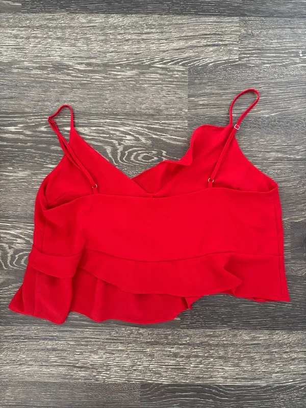 Lulus Red cropped cami tank - Image 3