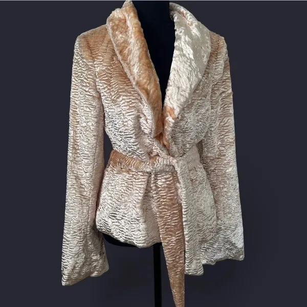 Cache cream jacket with tie belt size 6 - Image 2