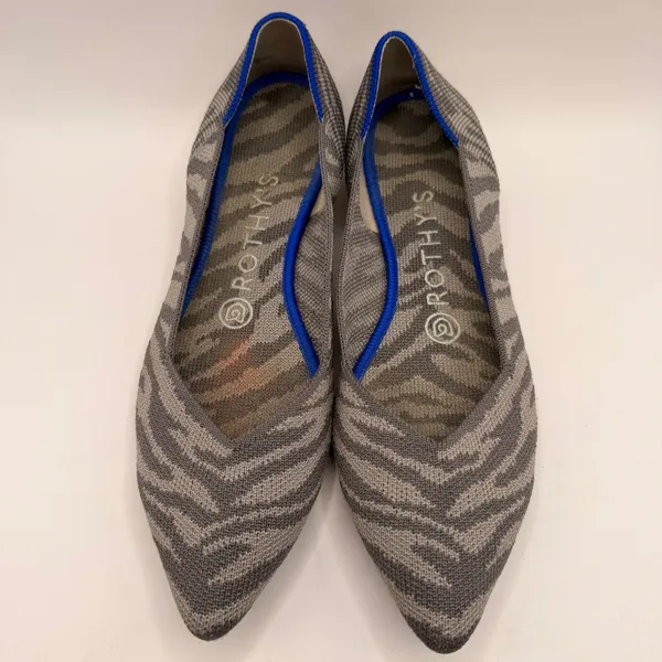 Rothy's The Point Grey Zebra Animal Print Knit Flats Womens Size 7.5 (RETIRED) - Image 2