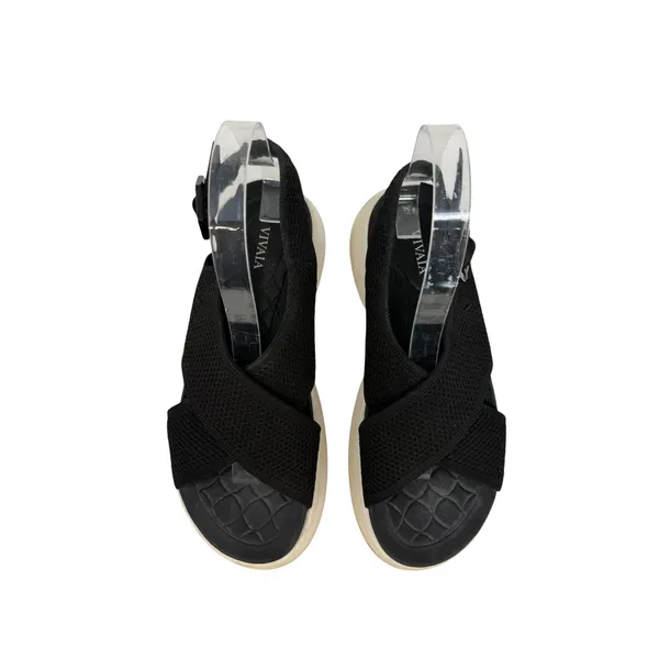 VIVAIA AdaptAll‎ Black Knit Slingback Sport Comfort Sandals 38.5 US 7.5 - Image 3