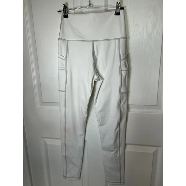 Aerie Offline Goals White 7/8 Leggings High Rise Pockets Size‎ Medium - Image 2