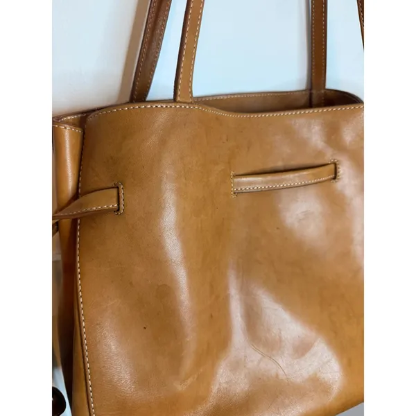 J.McLaughlin Dahna Tan Leather Tote Bag - Image 10