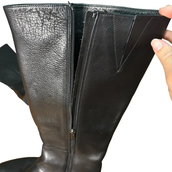 Spring Step Womens Tall Black Boots Size 40 9 EUC Zipper Elastic Gore Comfort - Image 10