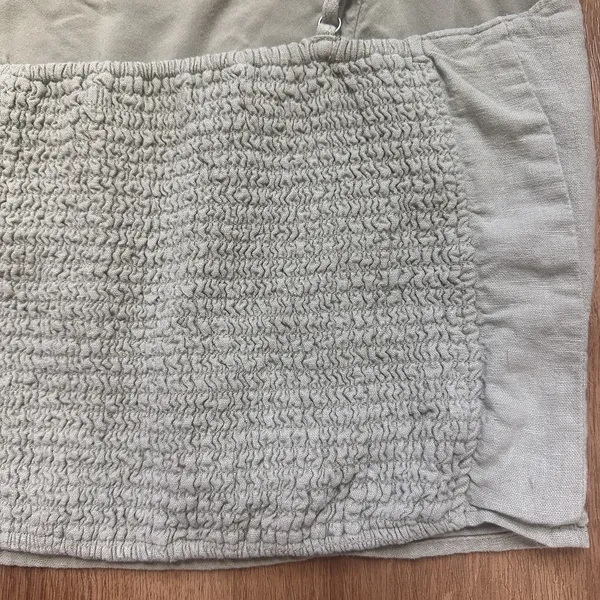 Abercrombie & Fitch Women's‎ Linen Blend Cropped Tank Size M Sage Green - Image 6