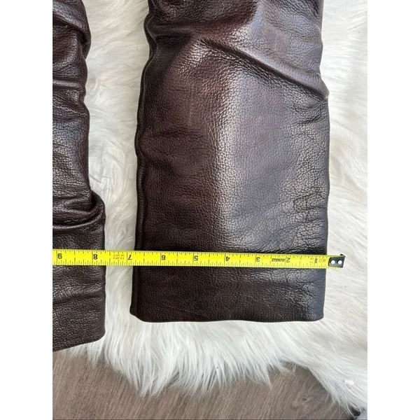 Gianni Bini brown high boots size small leather exterior - Image 10