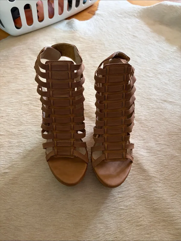 Delicacy Brown Strappy High Heel Sandals - Women - Image 2