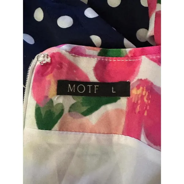 MOTF pink/multicolored heart floral sweetheart neckline maxi dress Size Large - Image 9