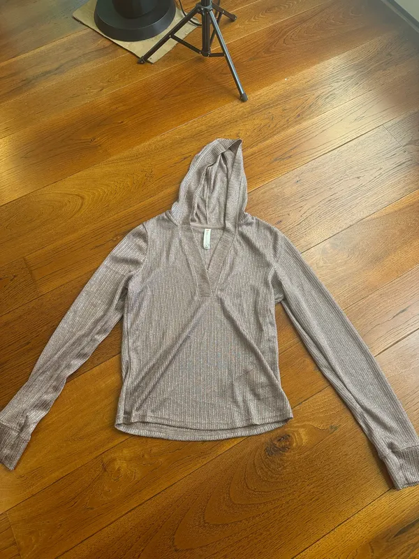 Anthropologie Daily Practice Sheer Metallic Long Sleeve - Image 4