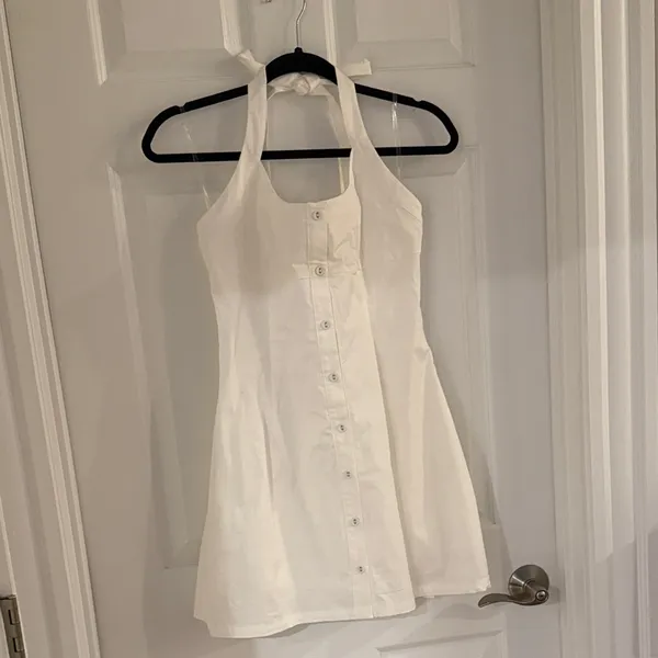 Princess Polly Mallorie Halter Mini Dress White - Image 8