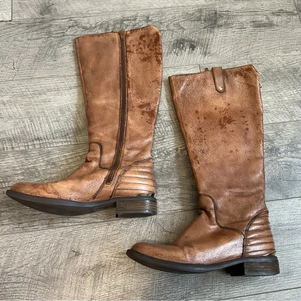 Steve Madden Arries Cognac Leather Riding Boot Size 7.5 - Image 2
