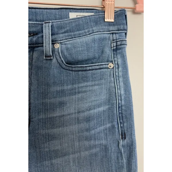 AYR The Pop Straight Jeans High Rise Medium Wash Stretch Denim Women's Size 27 - Image 10