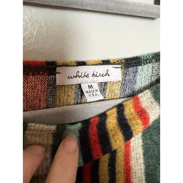 White Birch striped batwing‎ Sweater size M - Image 5