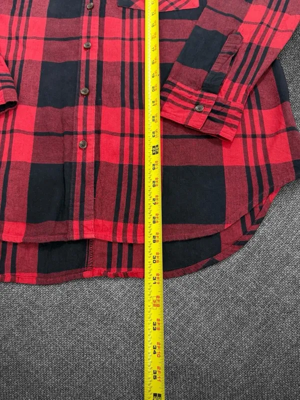 Classic Red & Black Plaid Button-Up Shirt - Image 7