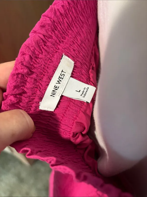 Nine West Hot Pink Tiered Elastic Waist Maxi Fully Lined Skirt - Image 6