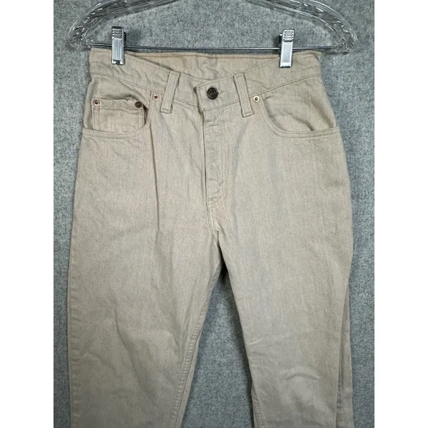 Vintage Levis 550‎ Jeans Womens 7 Med Relaxed Fit Tapered Leg Cream Made In USA - Image 6