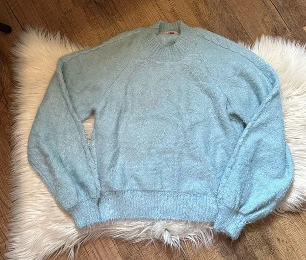 SHOW ME YOUR MUMU Vienna Sweater In Blue Knit - Image 6