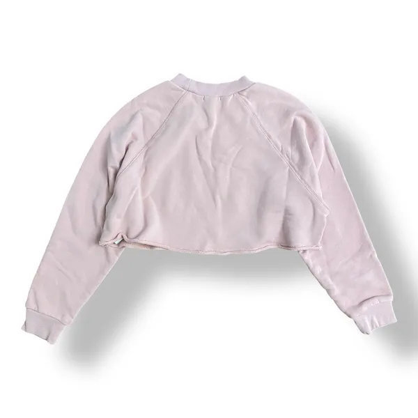 NIA Pink Crop Cotton Pullover Sweatshirt Size XS‎ Lounge Athleisure - Image 4