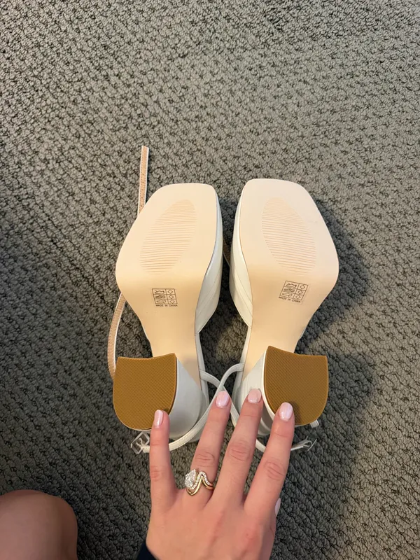 Princess Polly White Platform Heels - Image 4