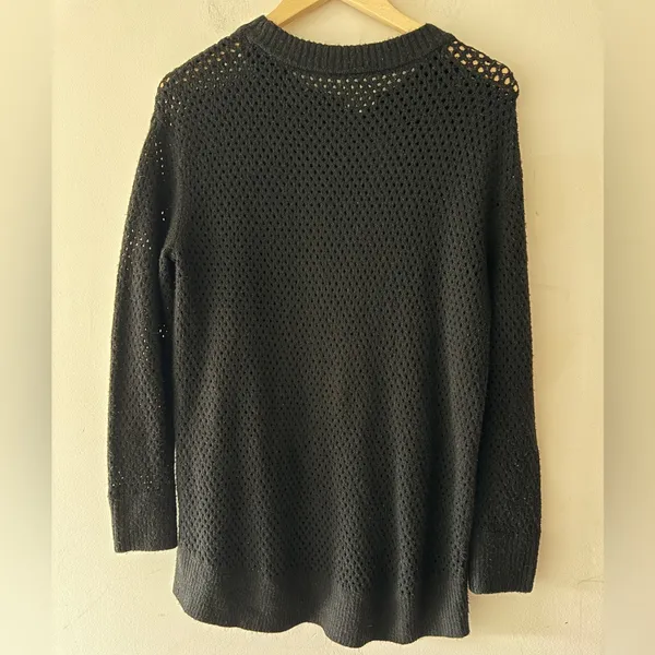 Aerie Black Offline‎ Black Open Knit Sweater - Image 5