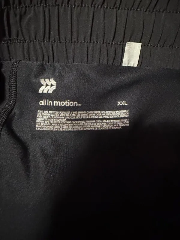 all in motion Black Elastic Drawstring Mini Skort - Image 4