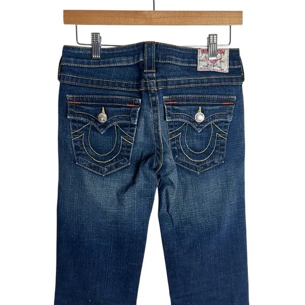 True Religion Women's Becky Bootcut Y2K Section Denim Jeans Blue Size 27‎ - Image 9