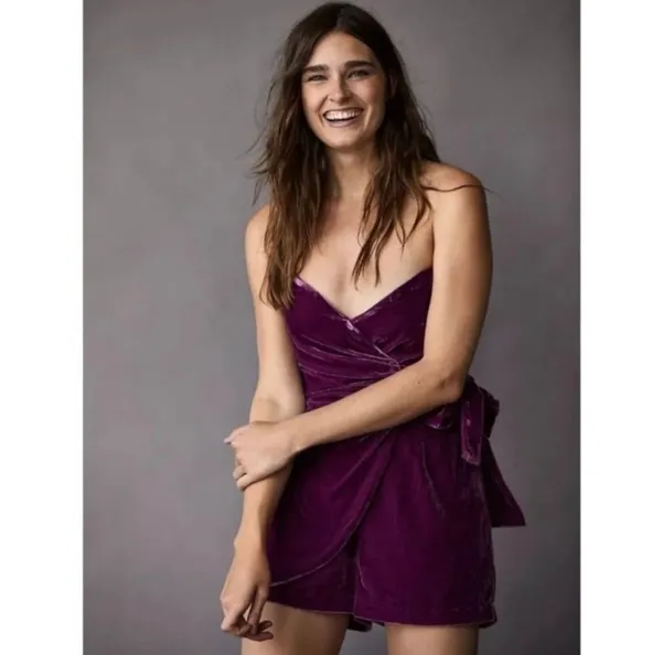 Velvet Romper Strapless NWT - Image 4