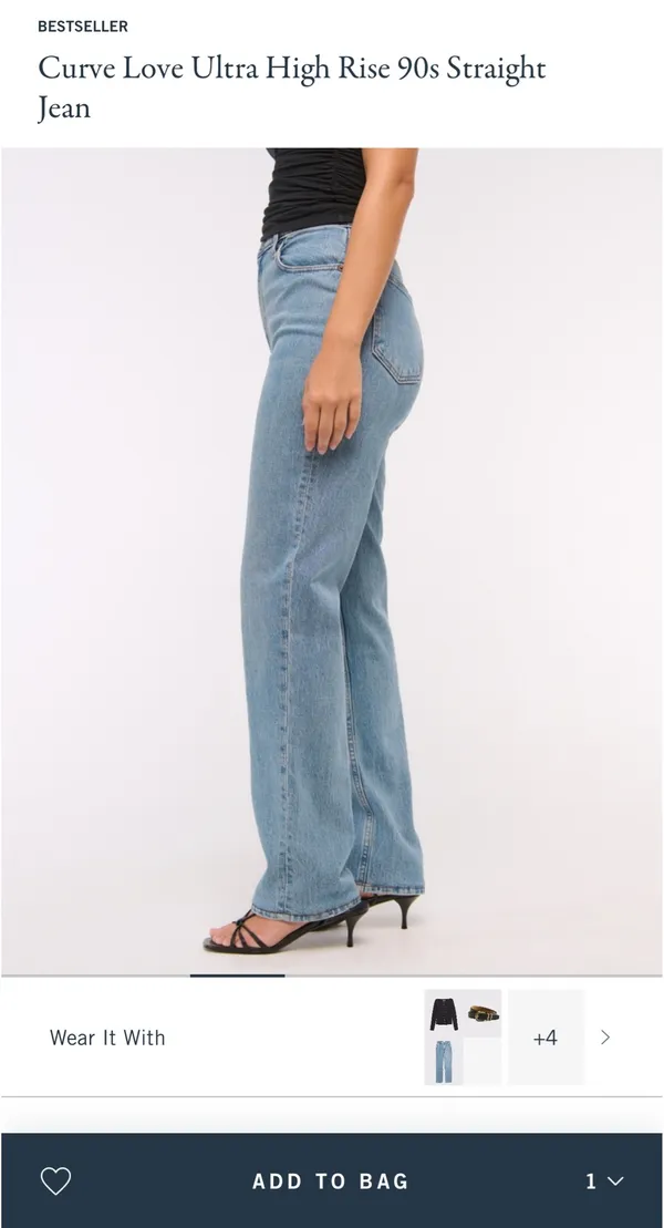 Abercrombie 90s Straight Ultra High-Rise Curve Love - Image 3