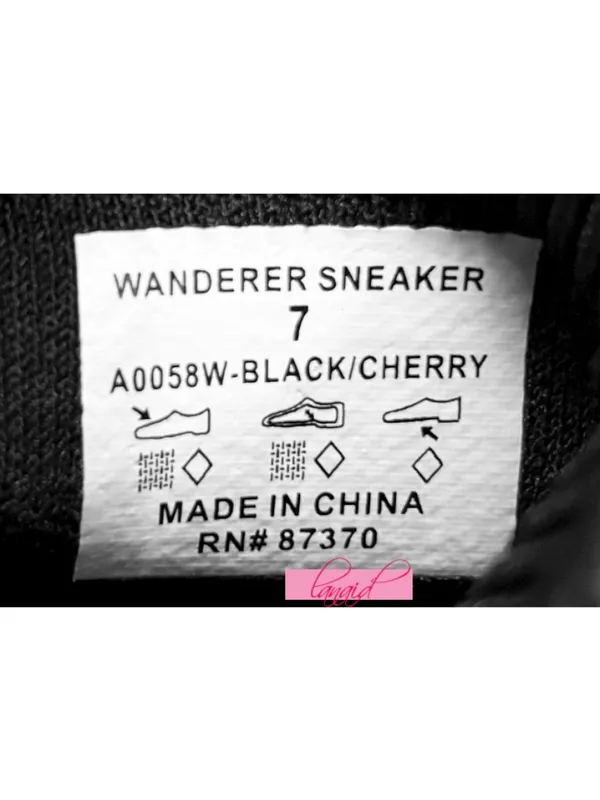 Alo Wanderer Sneaker Black Cherry Red High-Tops Running Vegan Athletic Shoes 7 - Image 15