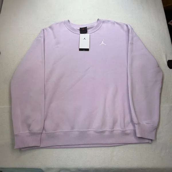 Jordan Womens Brooklyn Fleece Crewneck Sweatshirt Purple FV7074-537 Large NWT - Image 2