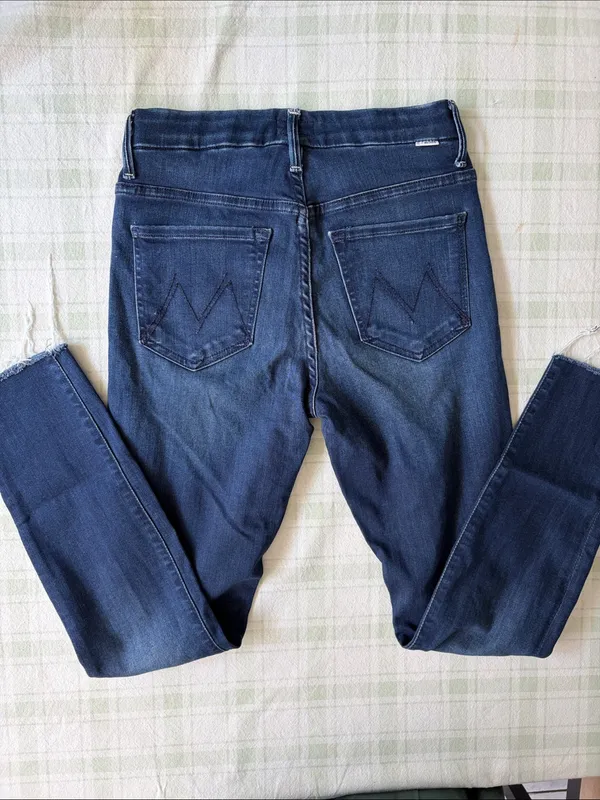 MOTHER Dark Blue Slim Fit Jeans - Image 6