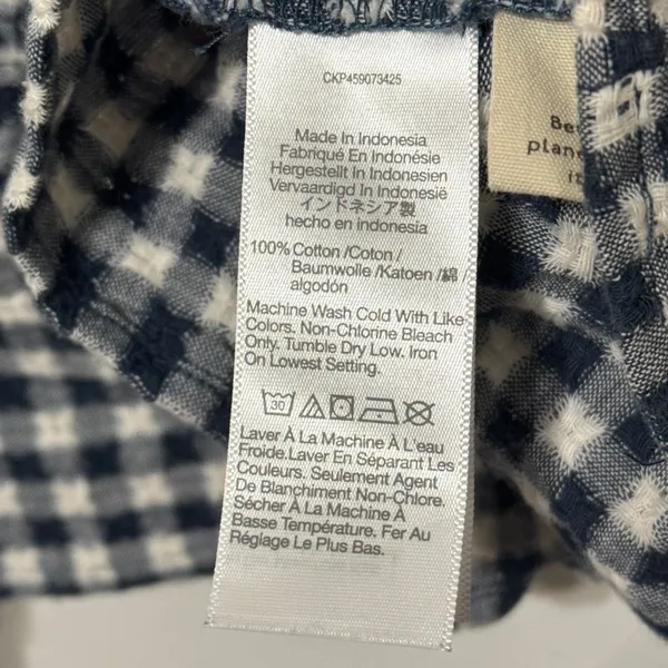 Madewell Sophia Top Size Small in Textured Windowpane Gingham Blouse - Image 8