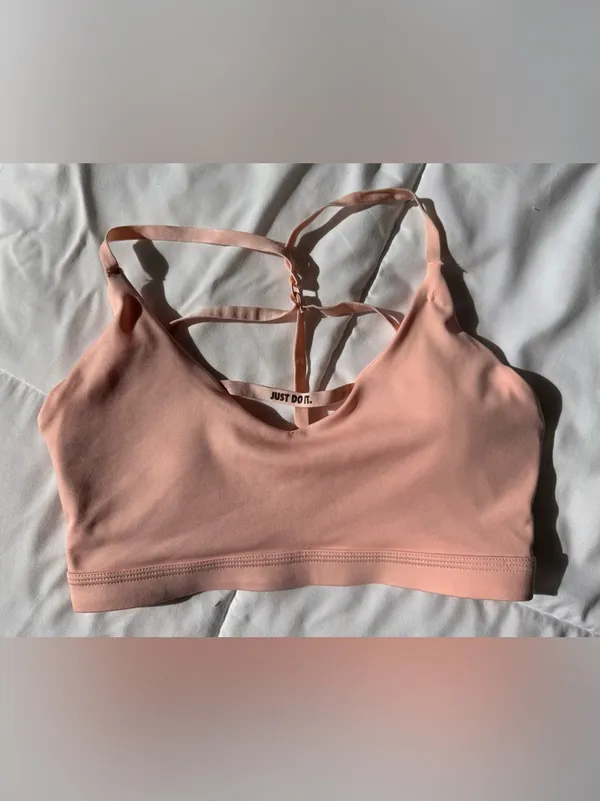 Women’s Pink Nike Indy Just Do it sports bra size M - Image 4