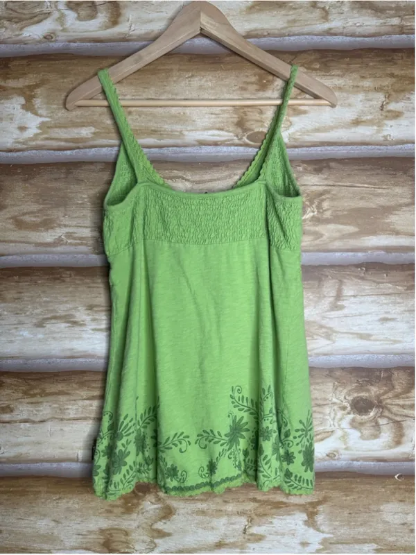 Vintage prAna Smocked Crochet-Trim Bohemian Babydoll Camisol size medium - Image 6