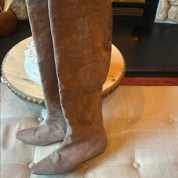 VIC MATIE Knee High Brown Suede Leather Boots - Image 2