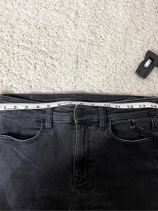 American Eagle Outfitters Black Distressed High-Rise Jegging Jeans - Image 3