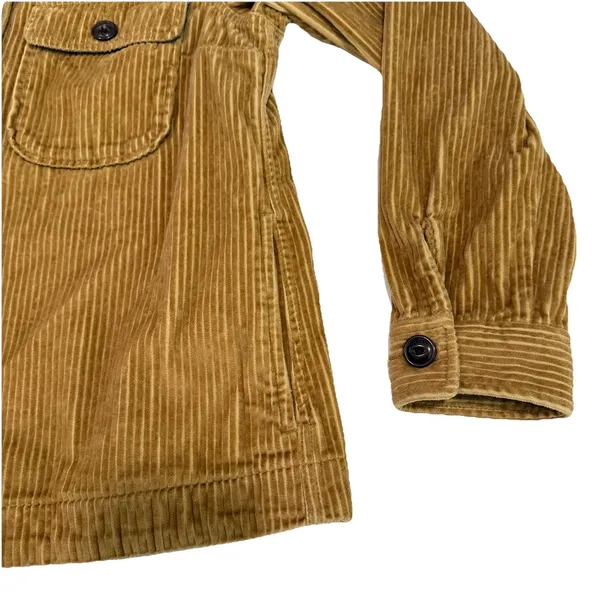 LL Bean Wide Wale Corduroy Button Up Cotton Shirt Jacket Size‎ MEDIUM Pockets - Image 6