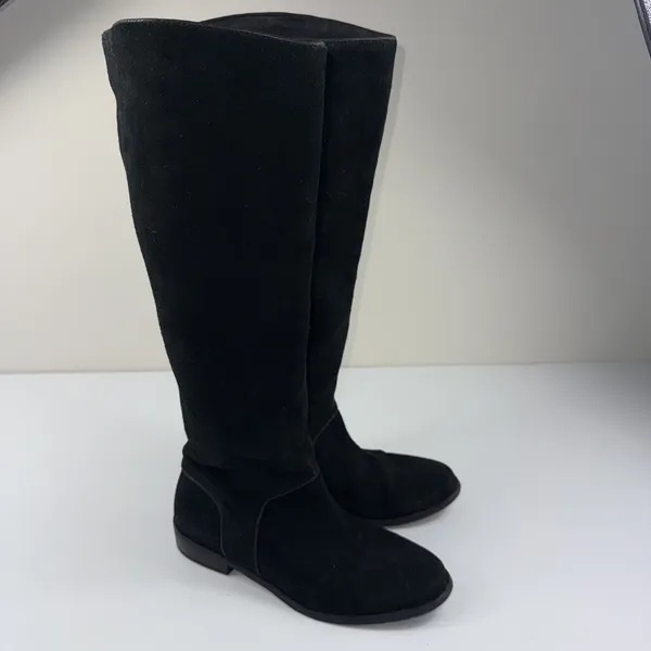 Ugg Australia Size 8 Black‎ Suede Knee High Gracen Side Zip Tall Boots - Image 6