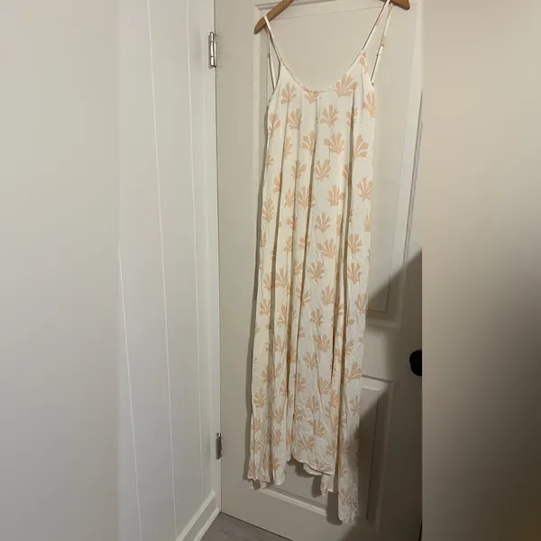 Citrine Swim Leta Dress $169 Hawaiian Shell‎ Tan Reef Resortwear Beach Tank Maxi - Image 2