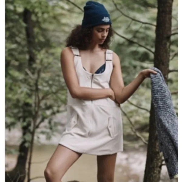 Anthropologie Daily Practice Soft Corded Jockey Mini Overall Dress Ivory XL NWT - Image 8