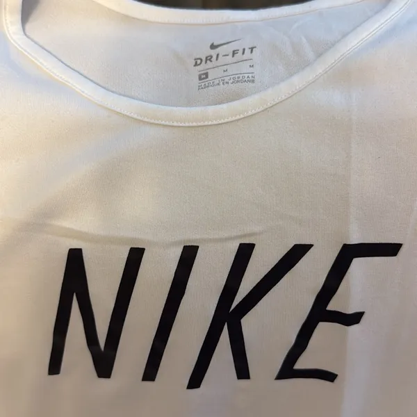 White Nike Dri-Fit sleeveless tee - Image 2